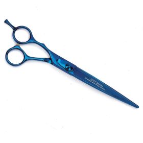 Master Grooming Tools 5200 Blue Titanium Straight Shear Lefty