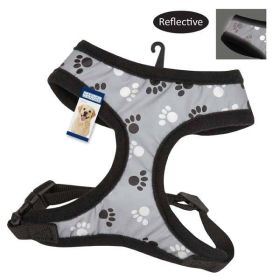 Casual Canine Reflective Pawprint Dog Harnesses M