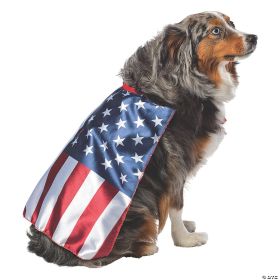 Usa dog flag cape large