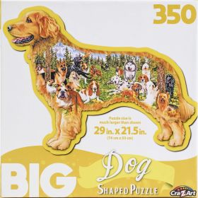 Big Shaped Jigsaw Puzzle 350 Pieces 29X21.5-Dog Park (Pack of 1)