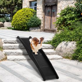 360 inch Nonslip Folding Dog Ramp, Tri-Fold Portable Lightweight Pet Ramp for Cars, Trucks and SUVs