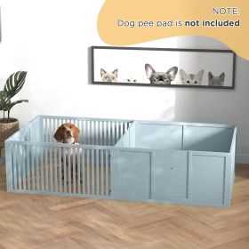 Whelping Box for Dogs Built for Mother's Comfort, Dog Whelping Pen with Removable Doors, Puppy Playpen for Indoors