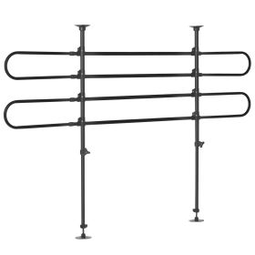 Adjustable Pet Car Barrier for SUVs, Vehicles, Vans, Back Seat Dog Fence Guard for Safety Car Travel, Black